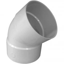 IPEX Canplas 6 In. SDR 35 45 Deg. PVC Sewer And Drain Elbow (1/8 Bend)