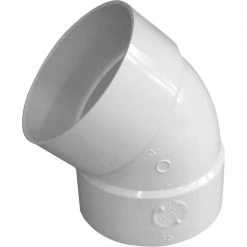 IPEX Canplas 4 In. SDR 35 45 Deg. PVC Sewer And Drain Elbow (1/8 Bend)