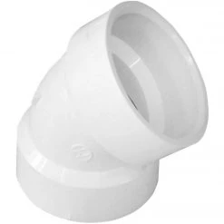 IPEX Canplas 1-1/2 In. Schedule 40 45 Deg. Short Radius DWV PVC Elbow (1/8 Bend)