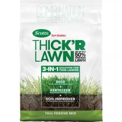 Scotts Turf Builder ThickR Lawn 12 Lb. 1200 Sq. Ft. Coverage Combination Tall Fescue Mix Grass Seed, Fertilizer, & Soil Improver