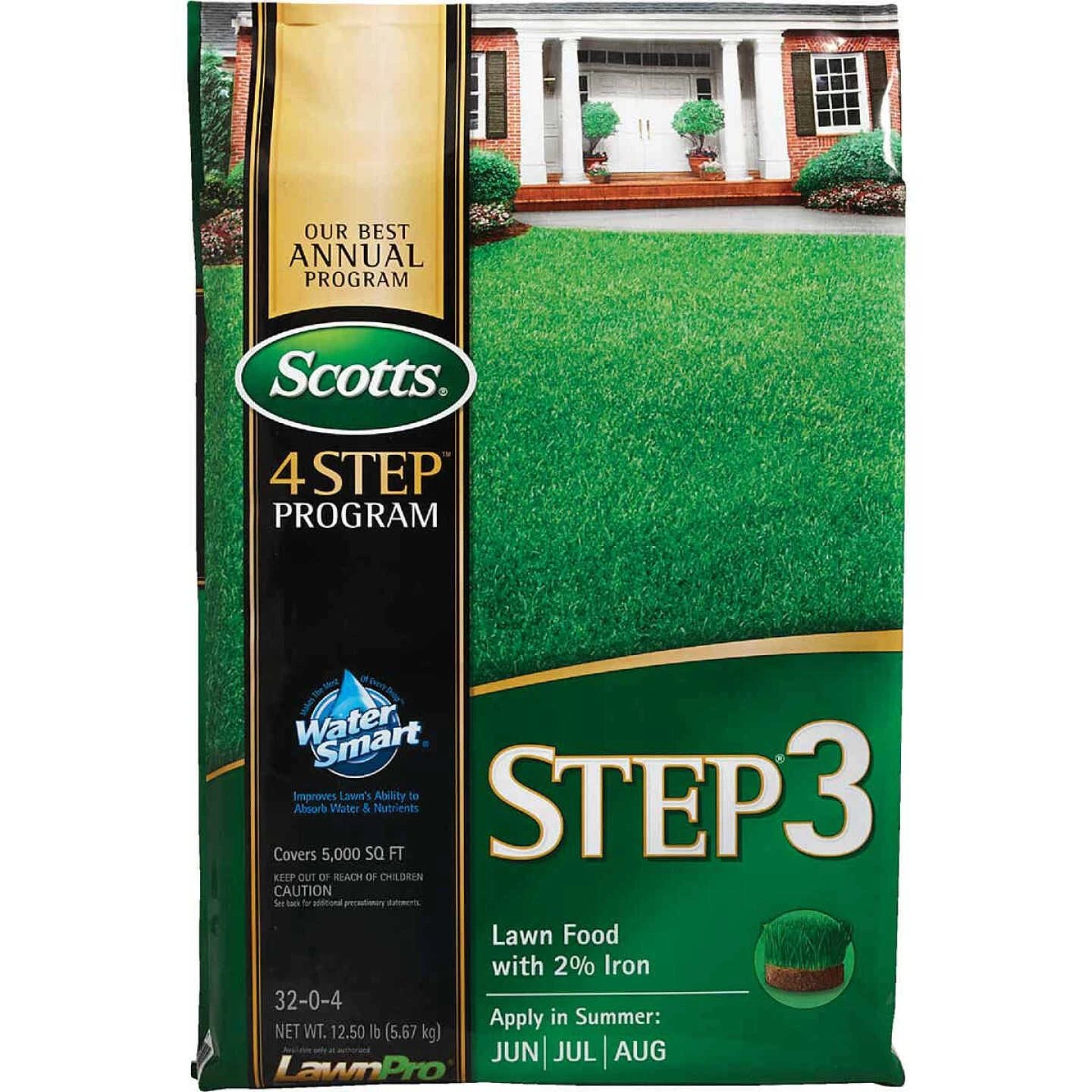 Scotts 4-Step Program Step 3 12.60 Lb. 5000 Sq. Ft. 32-0-4 Lawn Fertilizer With 2% Iron 4 Scotts 4-Step Program Step 3 12.60 Lb. 5000 Sq. Ft. 32-0-4 Lawn Fertilizer With 2% Iron - Image 2