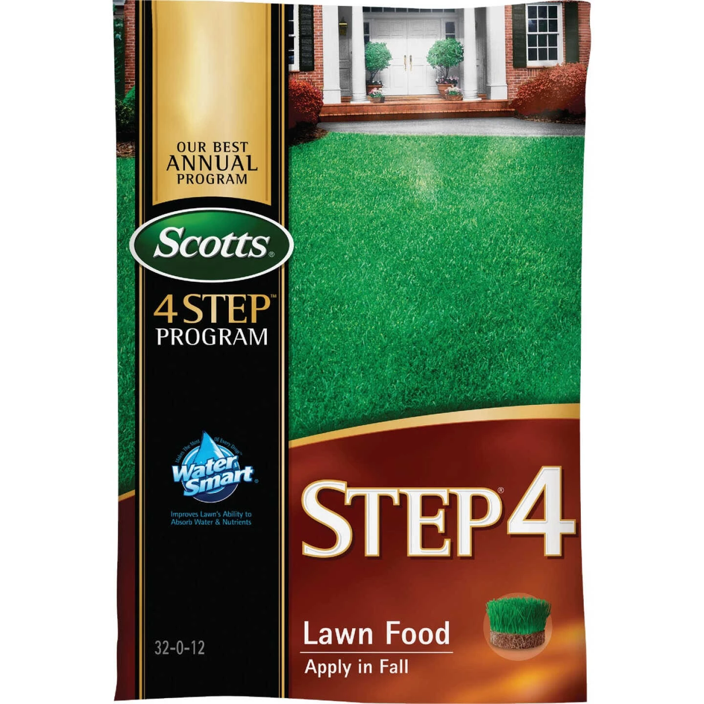 Scotts 4-Step Program Step 4 12.50 Lb. 5000 Sq. Ft. 32-0-12 Fall Lawn Fertilizer 3 Scotts 4-Step Program Step 4 12.50 Lb. 5000 Sq. Ft. 32-0-12 Fall Lawn Fertilizer