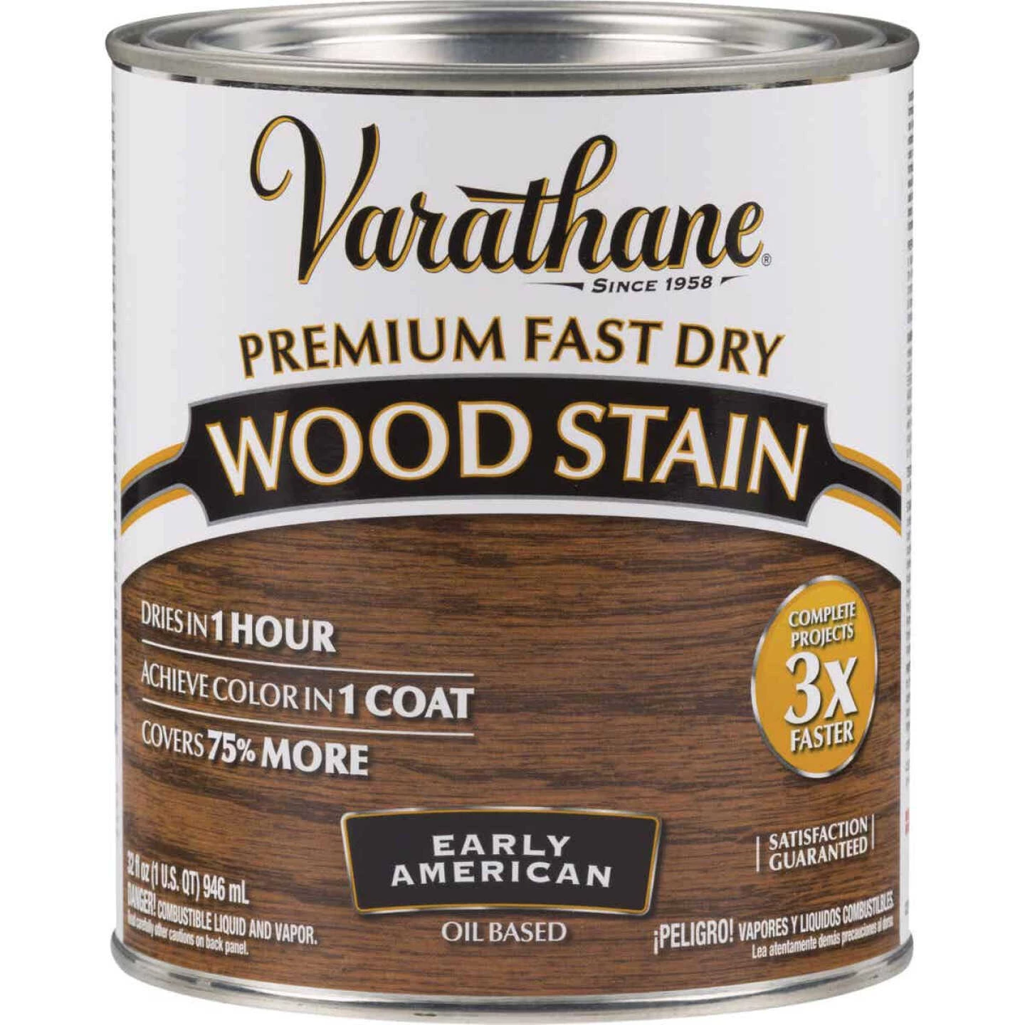 Varathane Fast Dry Early American Urethane Modified Alkyd Interior Wood Stain, 1 Qt. 3 Varathane Fast Dry Early American Urethane Modified Alkyd Interior Wood Stain, 1 Qt.