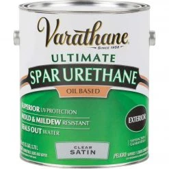 Varathane Satin Clear Exterior Low VOC Spar Urethane, 1 Gal.