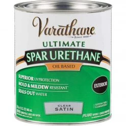 Varathane Satin Clear Low VOC Exterior Spar Urethane, 1 Qt.
