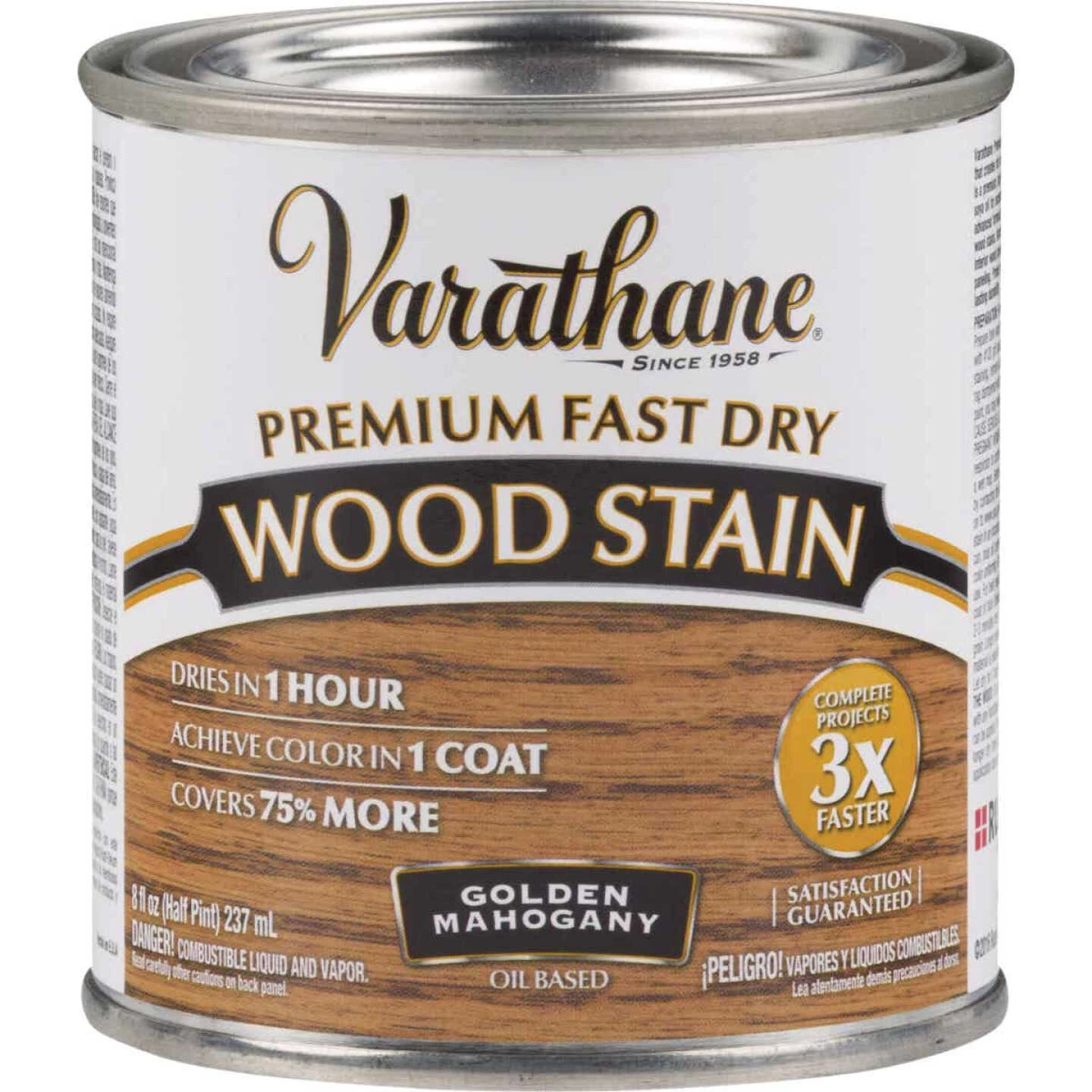 Varathane Fast Dry Golden Mahogany Urethane Modified Alkyd Interior Wood Stain, 1/2 Pt. 3 Varathane Fast Dry Golden Mahogany Urethane Modified Alkyd Interior Wood Stain, 1/2 Pt.
