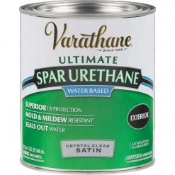 Varathane Satin Clear Water Based Exterior Spar Urethane, 1 Qt.