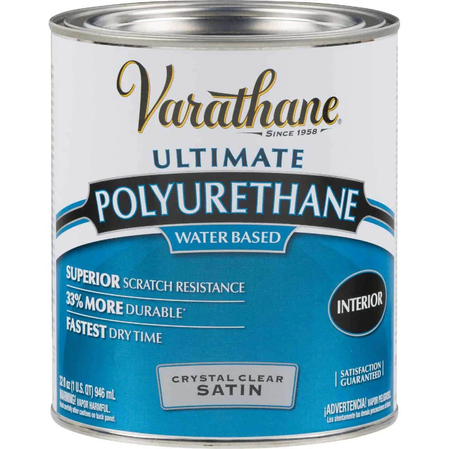 Varathane Satin Low Odor Water Based Interior Polyurethane, 1Qt. 3 Varathane Satin Low Odor Water Based Interior Polyurethane, 1Qt.