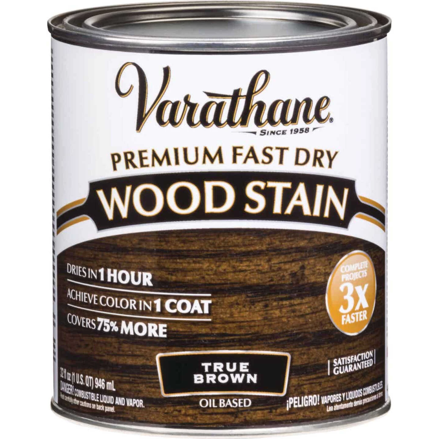 Varathane Fast Dry True Brown Urethane Modified Alkyd Interior Wood Stain, 1 Qt. 3 Varathane Fast Dry True Brown Urethane Modified Alkyd Interior Wood Stain, 1 Qt.